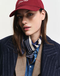 Foulard in seta orlato con monogramma