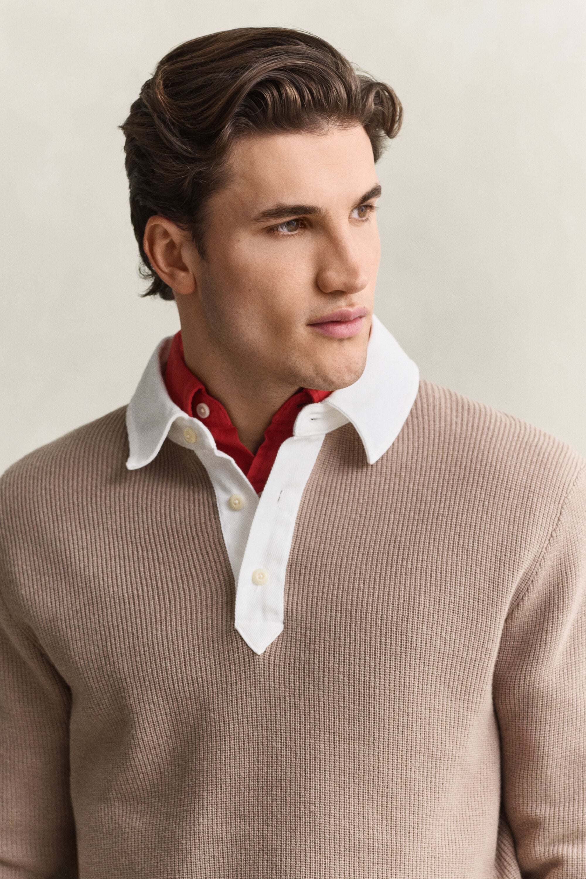 Rugger in cotone e lana merino