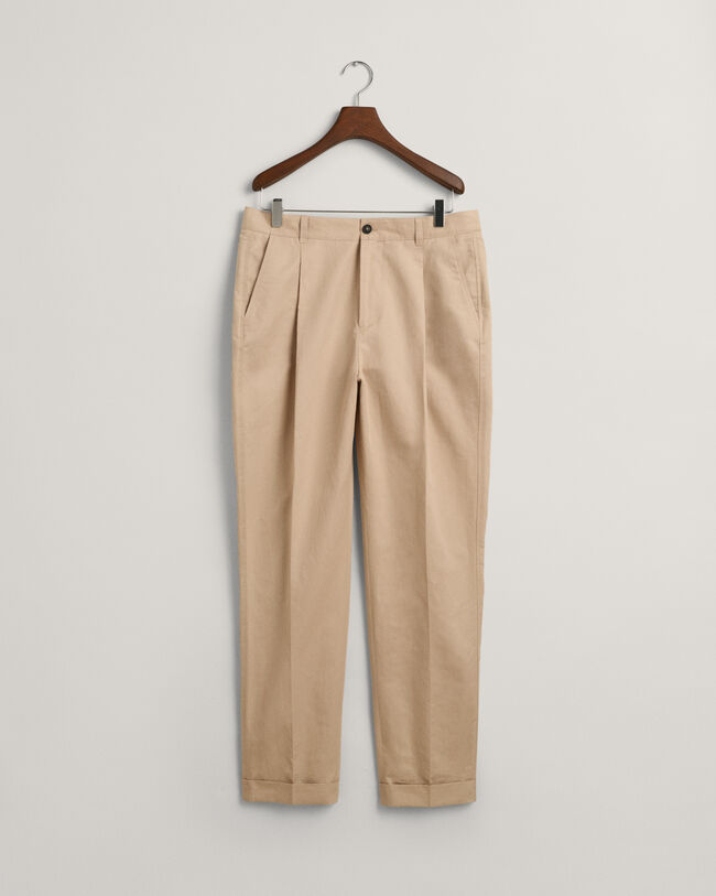 Pantaloni da abito in cotone regular fit