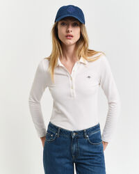 Polo in piqué a maniche lunghe Shield