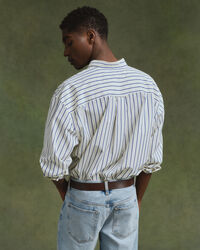 Camicia in popeline a righe oversize