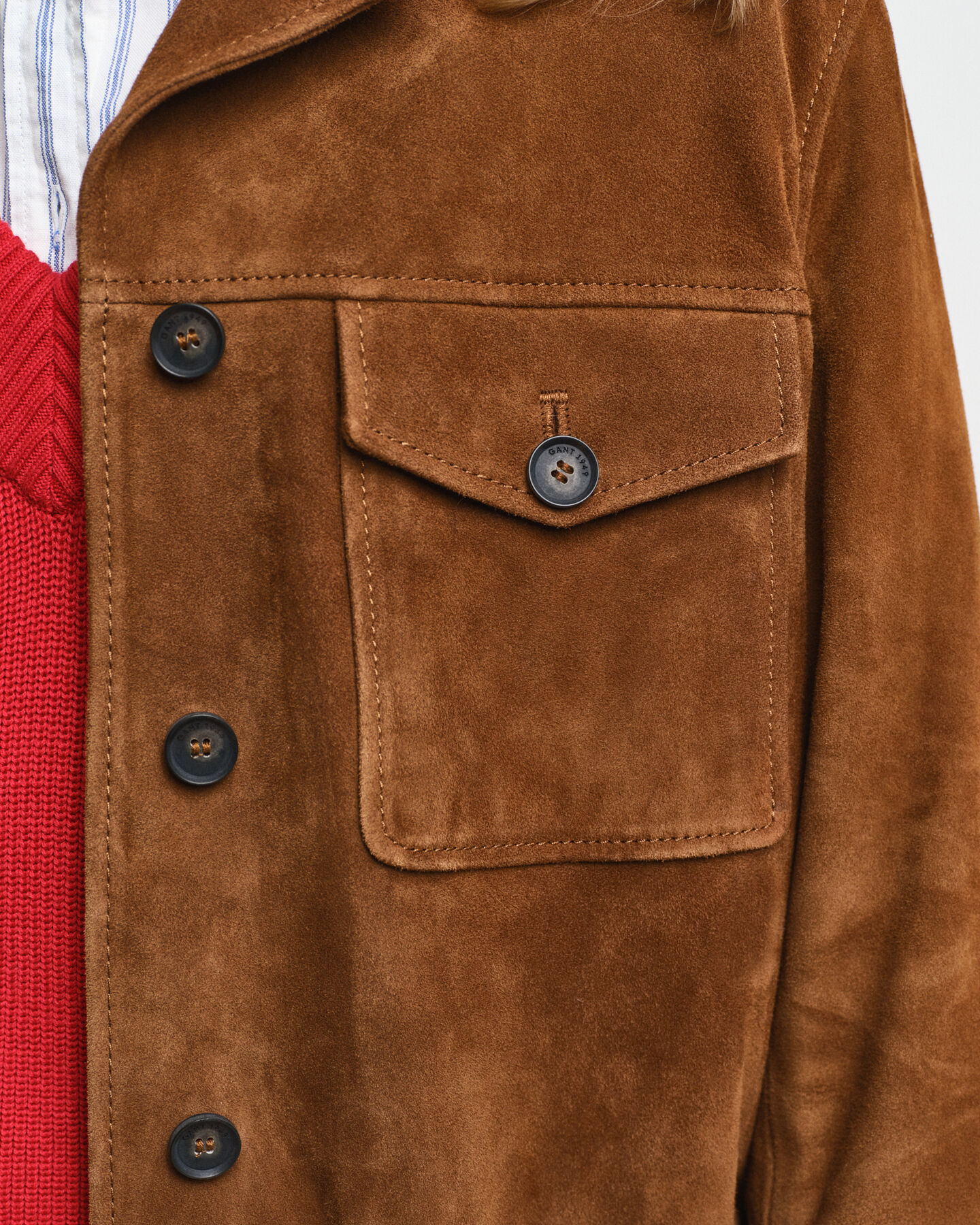 Blazer in camoscio relaxed fit