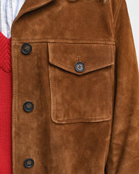 Blazer in camoscio relaxed fit