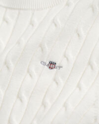 Maglia a trecce in cotone elasticizzato