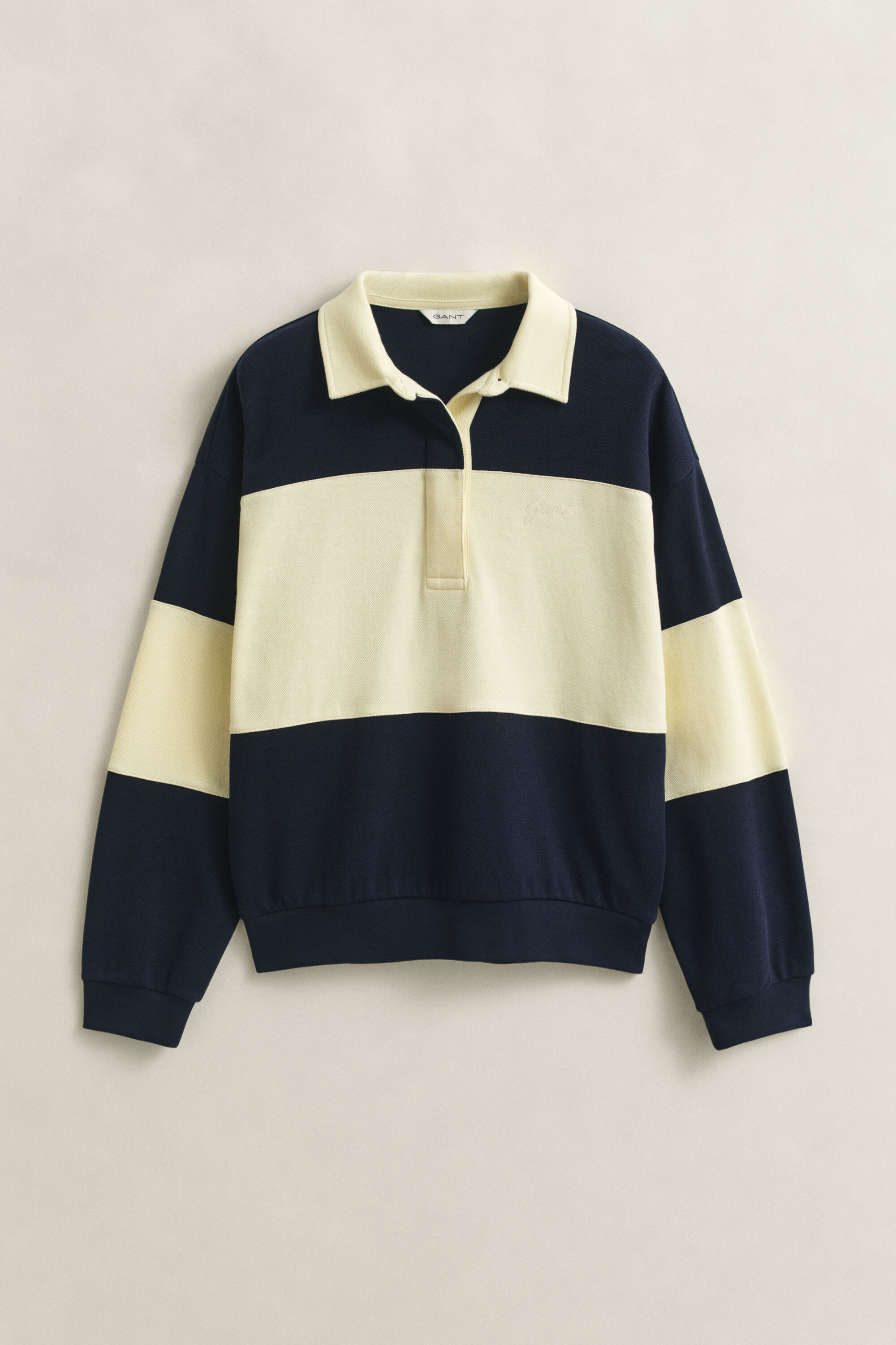 Rugger colour block in piqué a rilievo