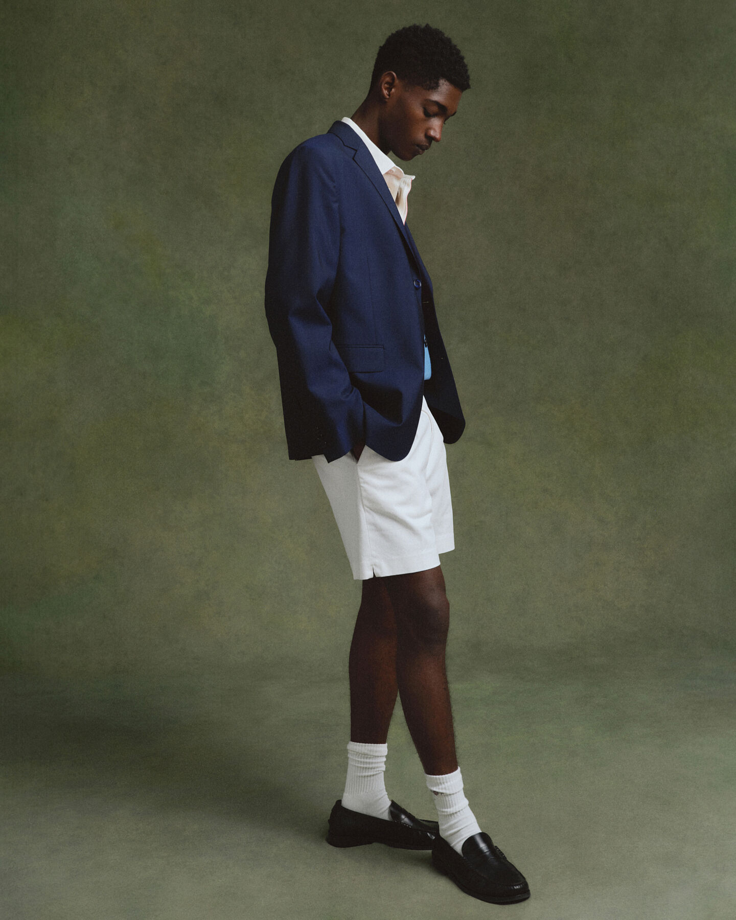 Blazer in lana hopsack