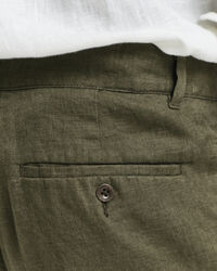 Pantaloncini con coulisse in lino relaxed fit