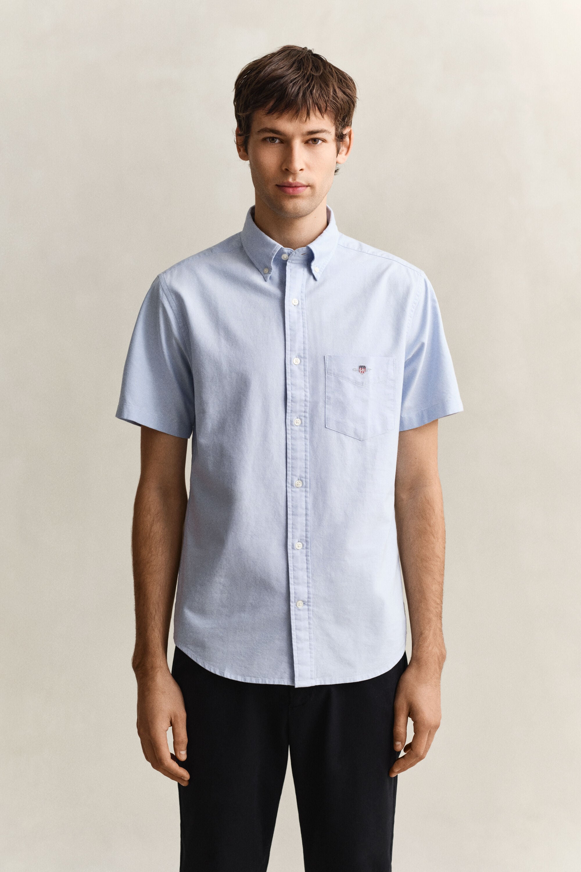Camicia Oxford classica a maniche corte