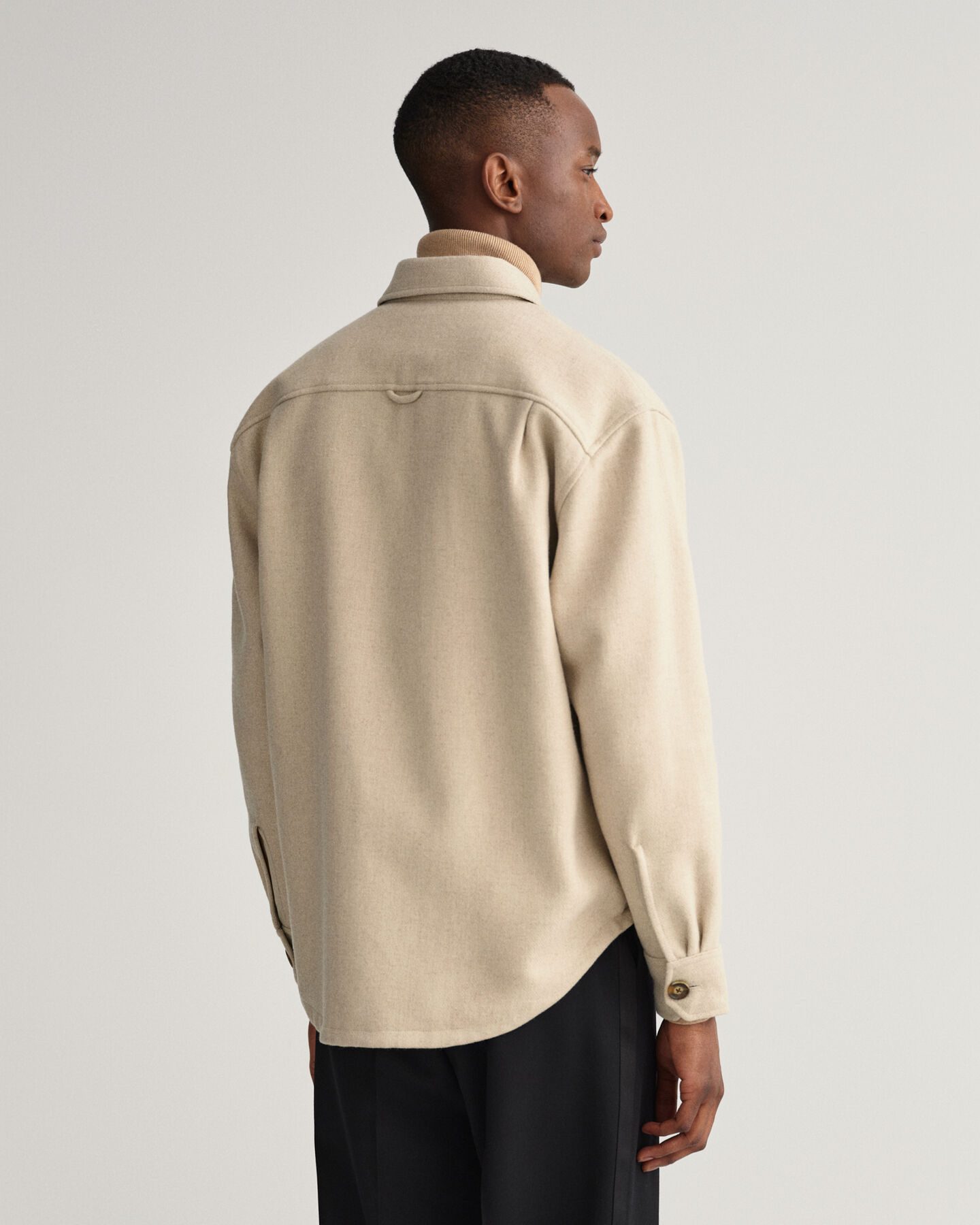 Camicia giacca in misto lana