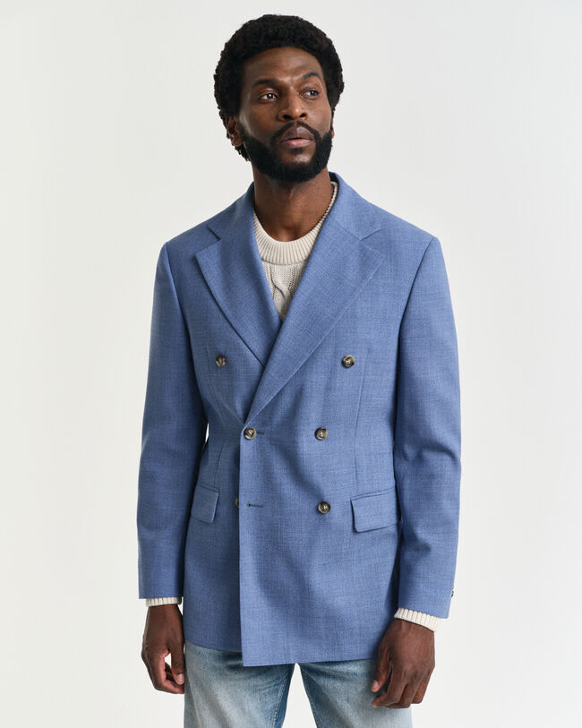 Giacca da abito in lana mouliné regular fit