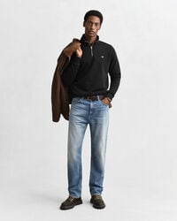 Felpa Shield con zip corta