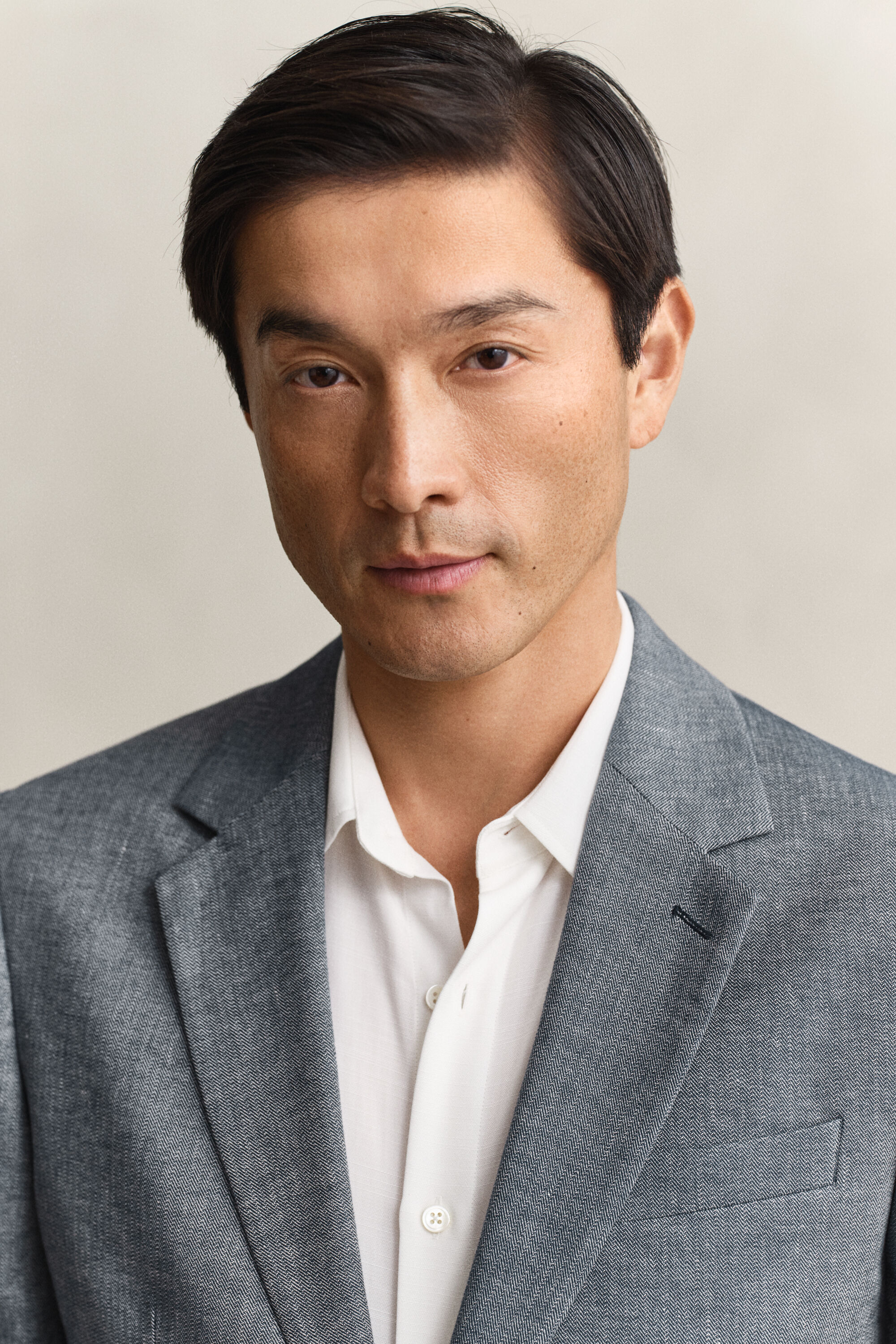 Giacca da abito con motivo a spina di pesce Indigo