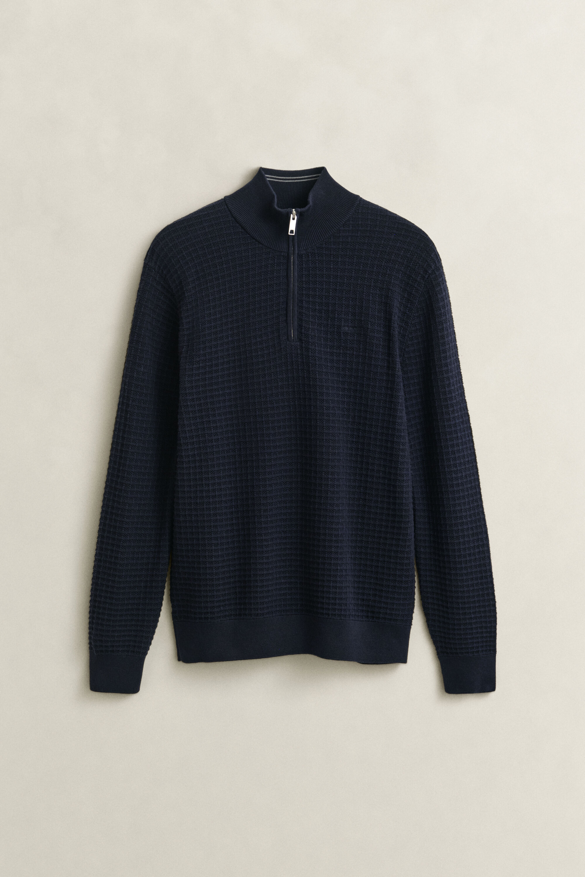 Maglia testurizzata con zip corta