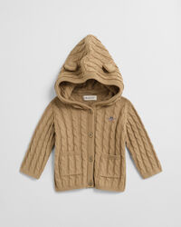Cardigan in maglia di cotone a trecce Baby