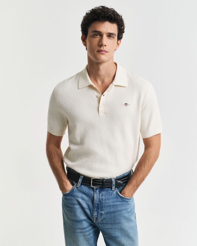 Polo in cotone Textured