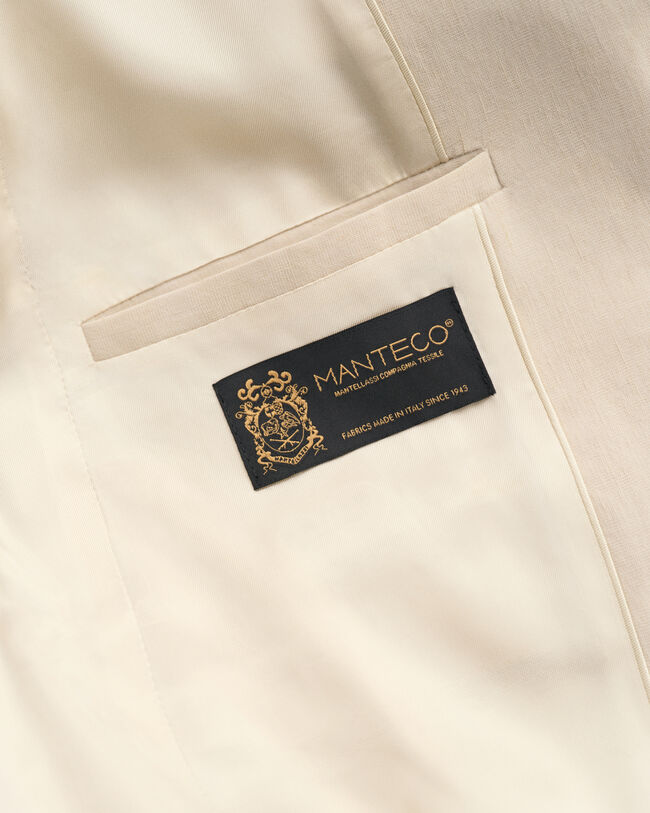 Blazer di lino elasticizzato regular fit