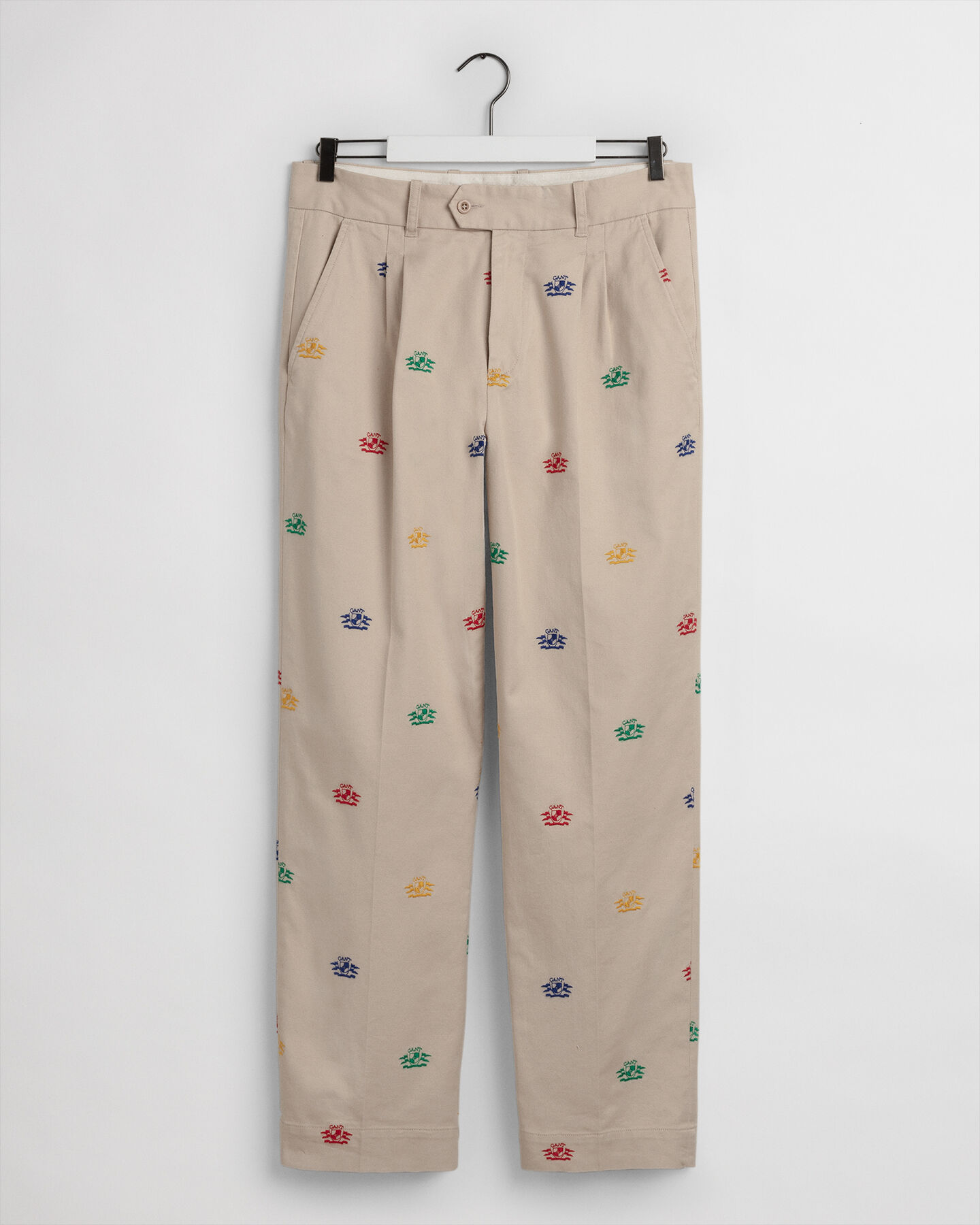 Pantaloni chino con ricamo Crest