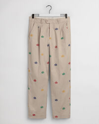 Pantaloni chino con ricamo Crest