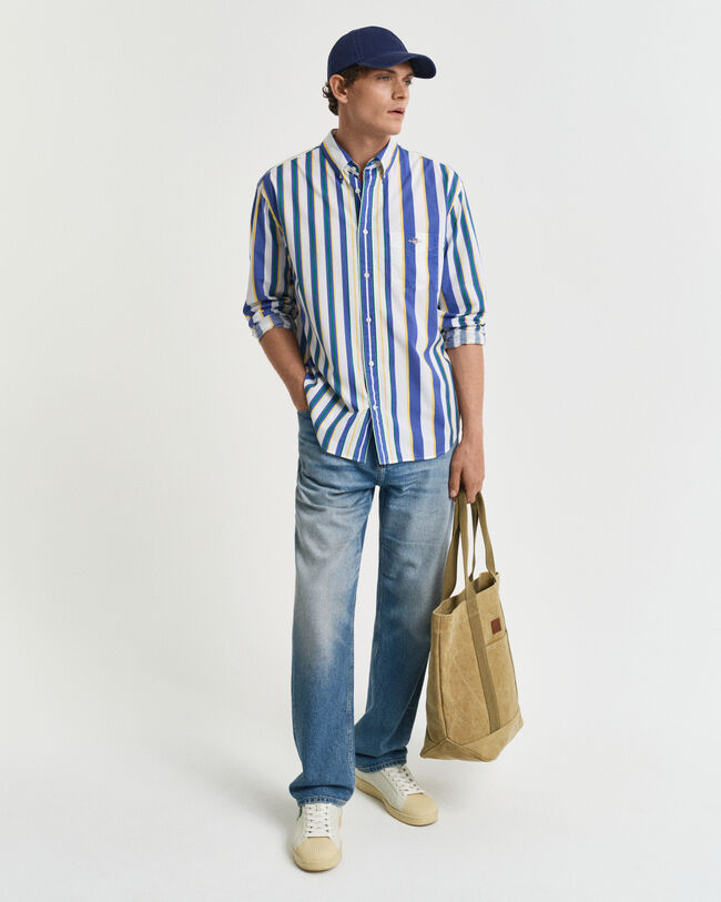 Camicia stampata a righe relaxed fit