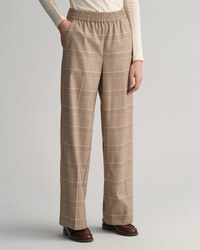 Pantaloni pull-on a quadri relaxed fit
