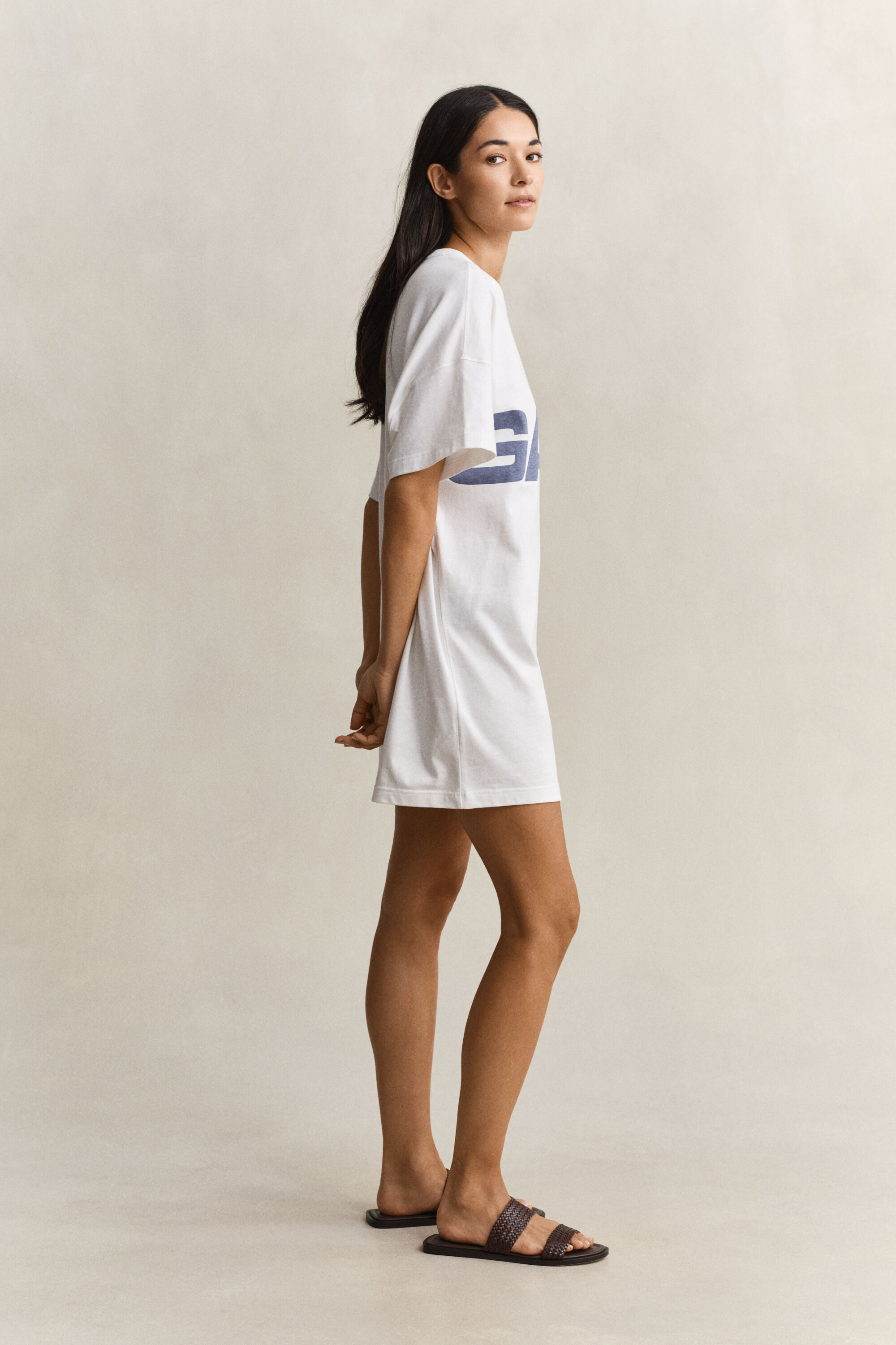 Abito chemisier con stampa grafica