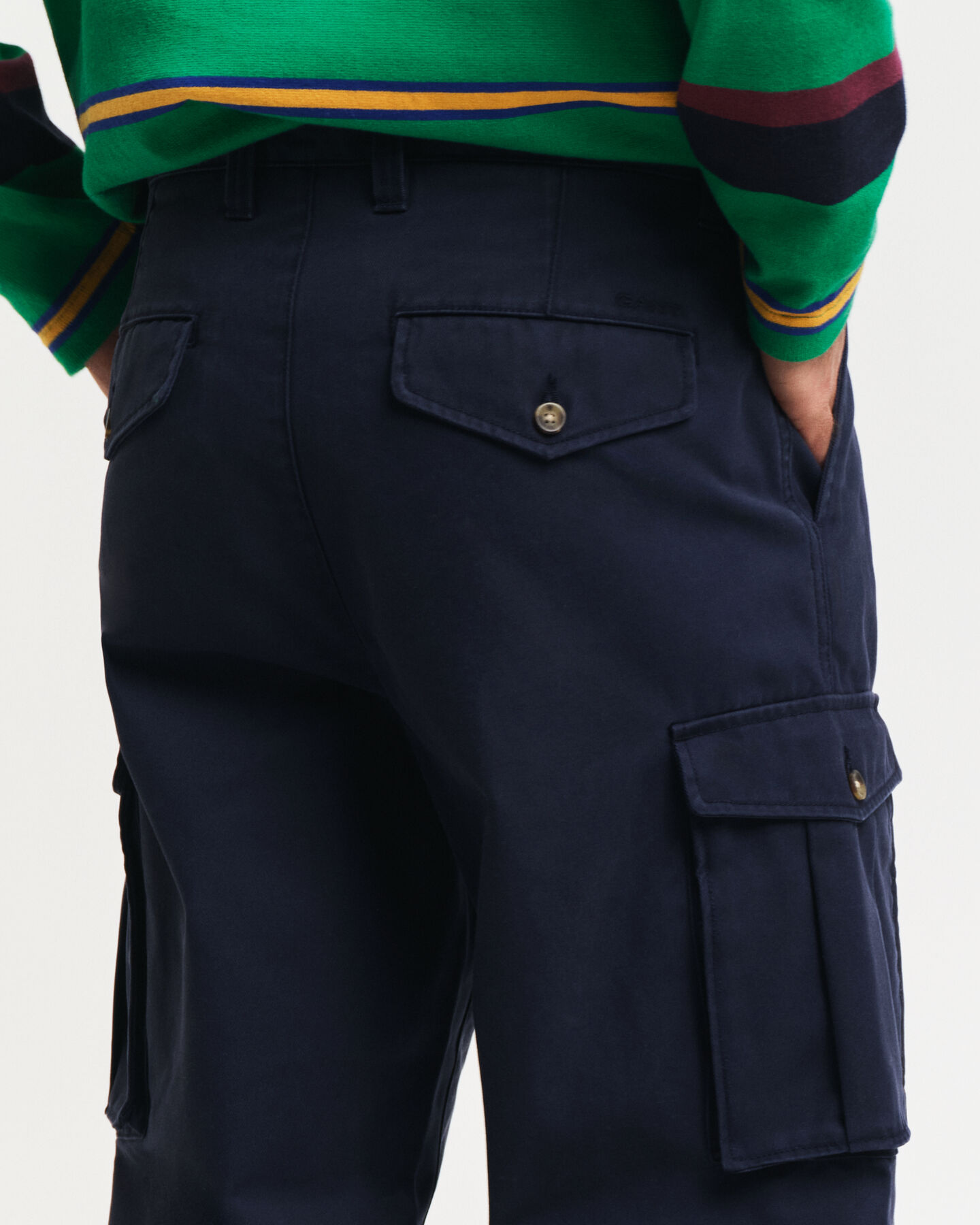 Pantaloni cargo in twill di cotone regular fit