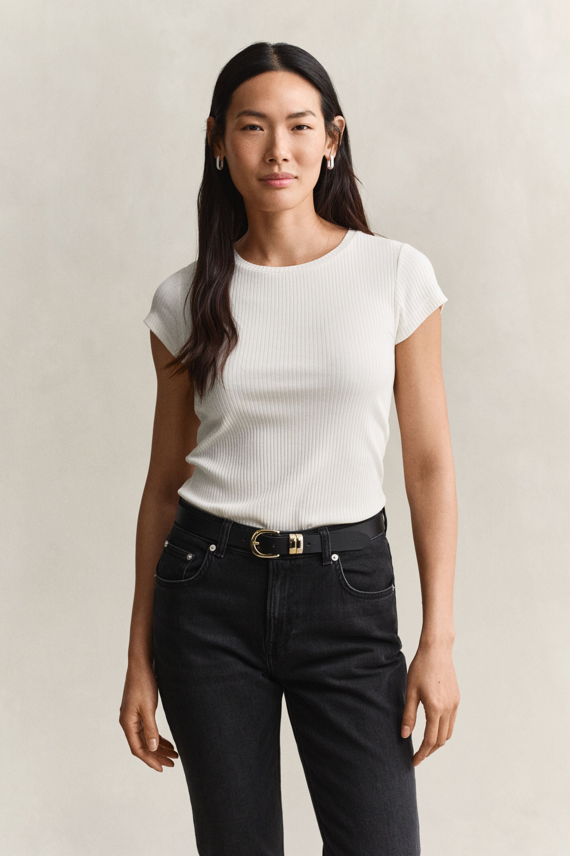 T-shirt slim a coste