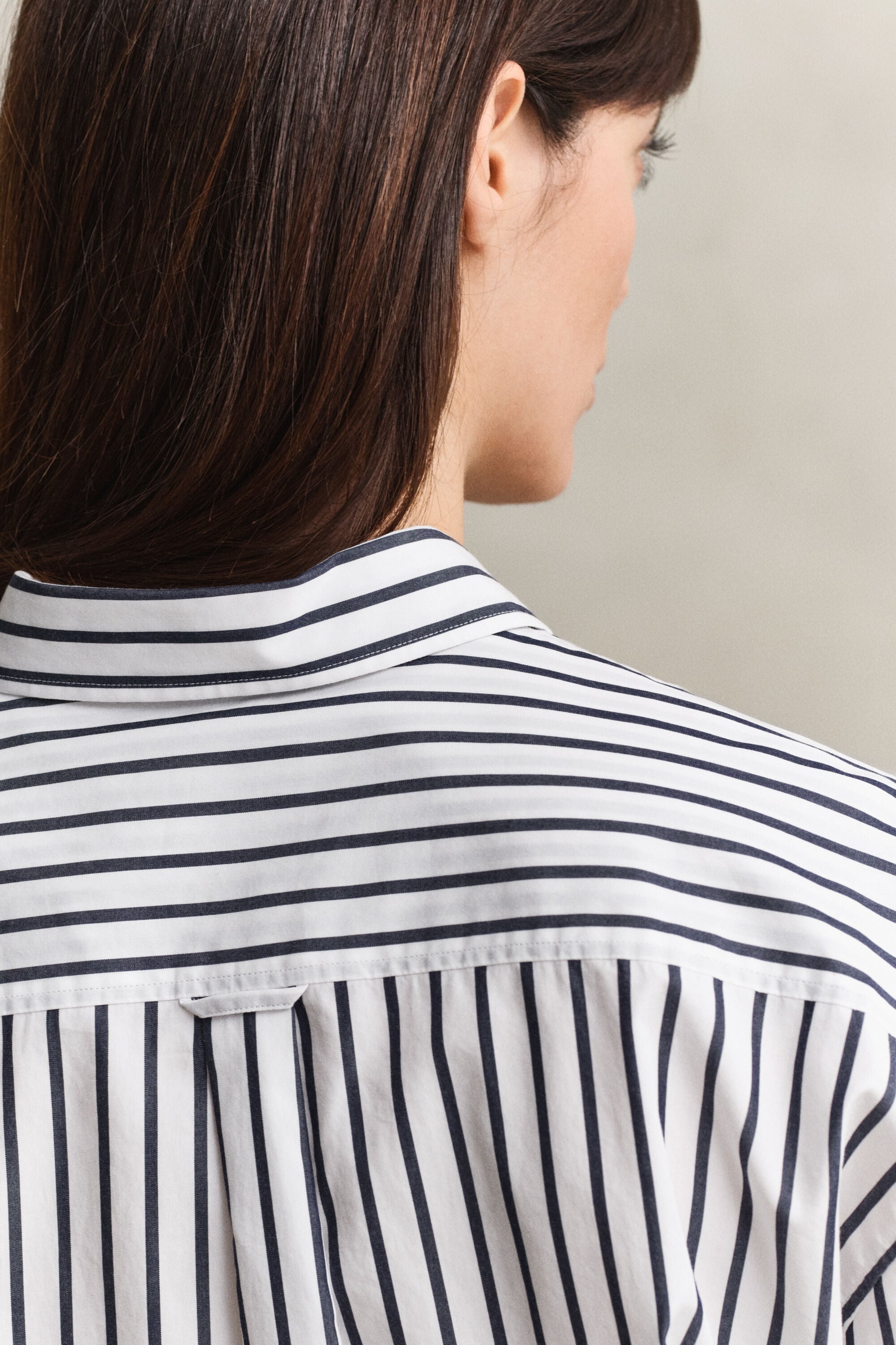Camicia classica in popeline a righe relaxed fit