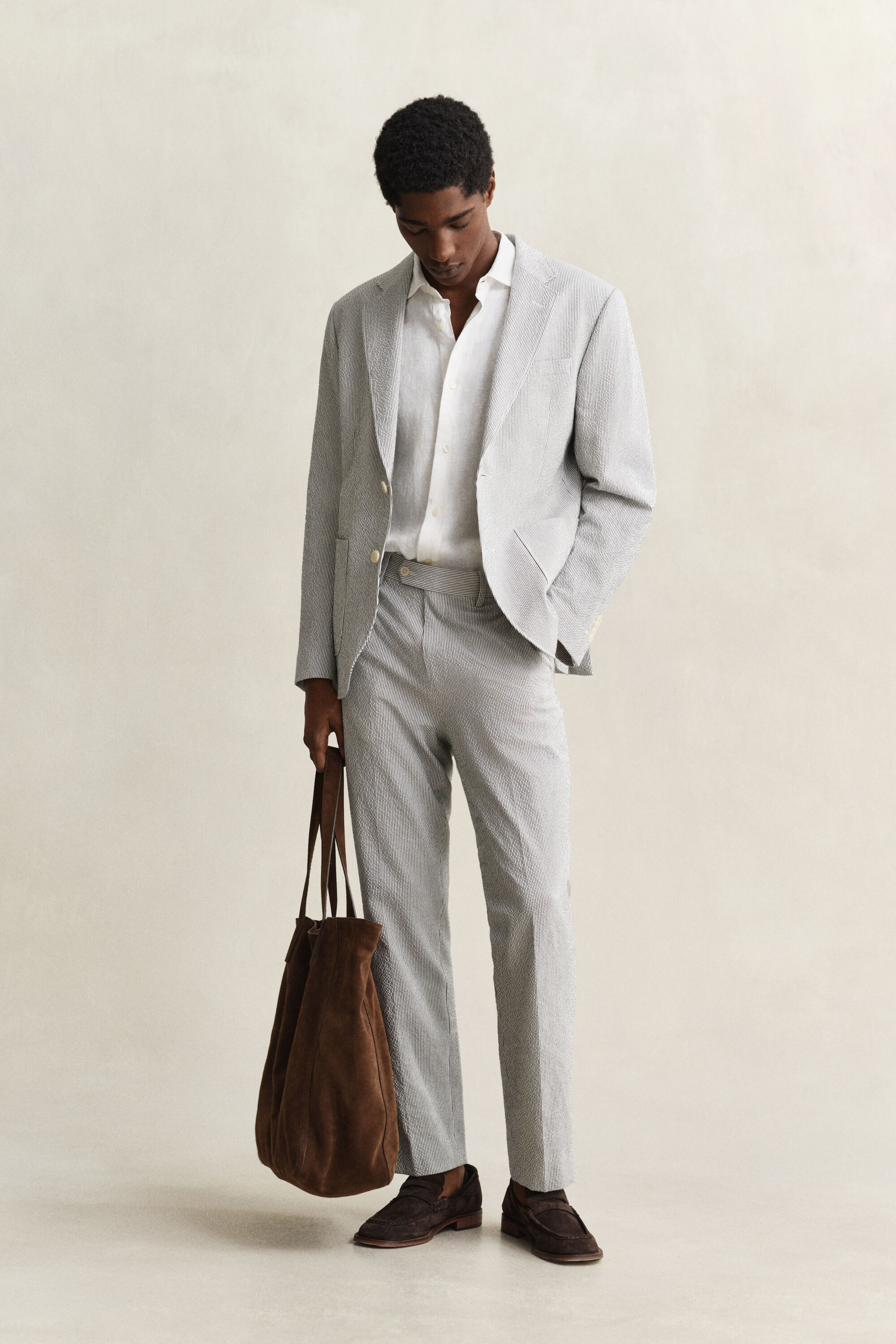 Giacca da abito in seersucker