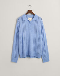 Maglia polo in misto lana d&rsquo;alpaca