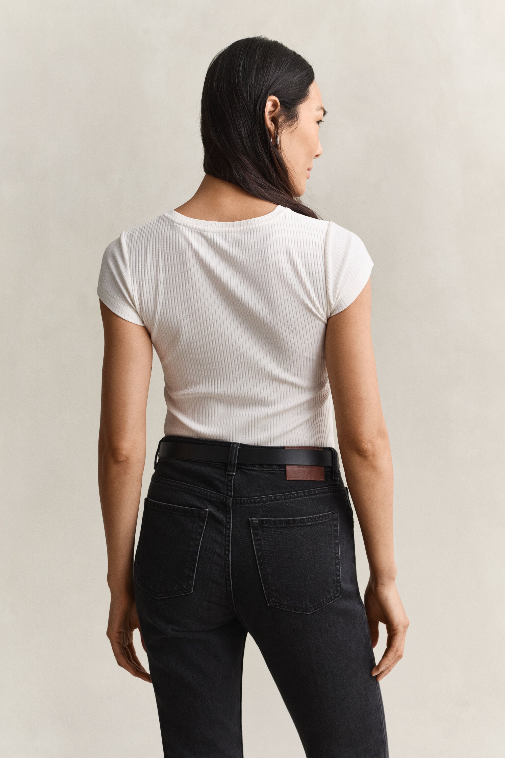 T-shirt slim a coste