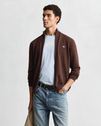 Cardigan in cotone casual con zip