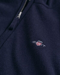 Cardigan con zip in finissima lana d’agnello