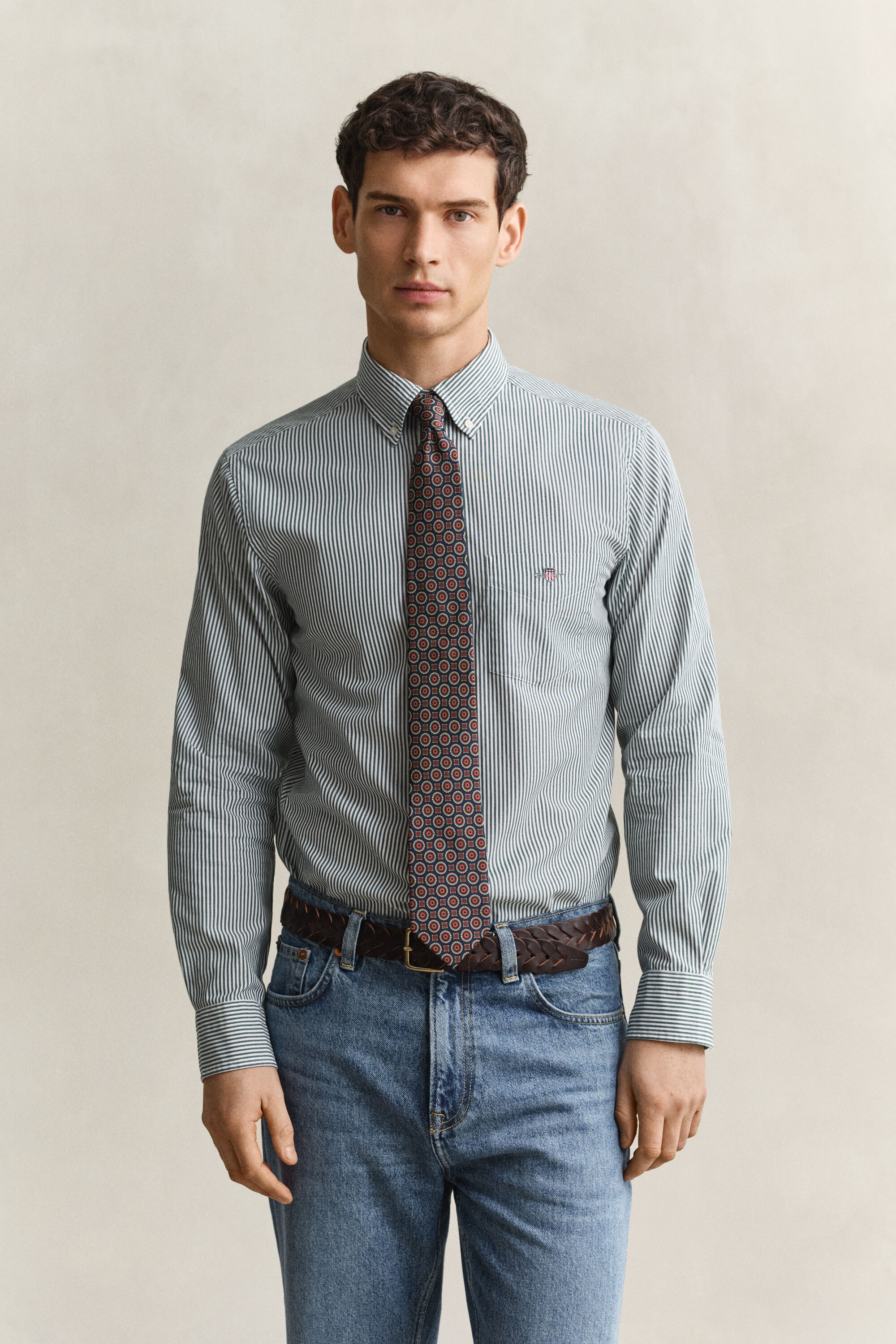 Camicia in popeline a righe Classic regular