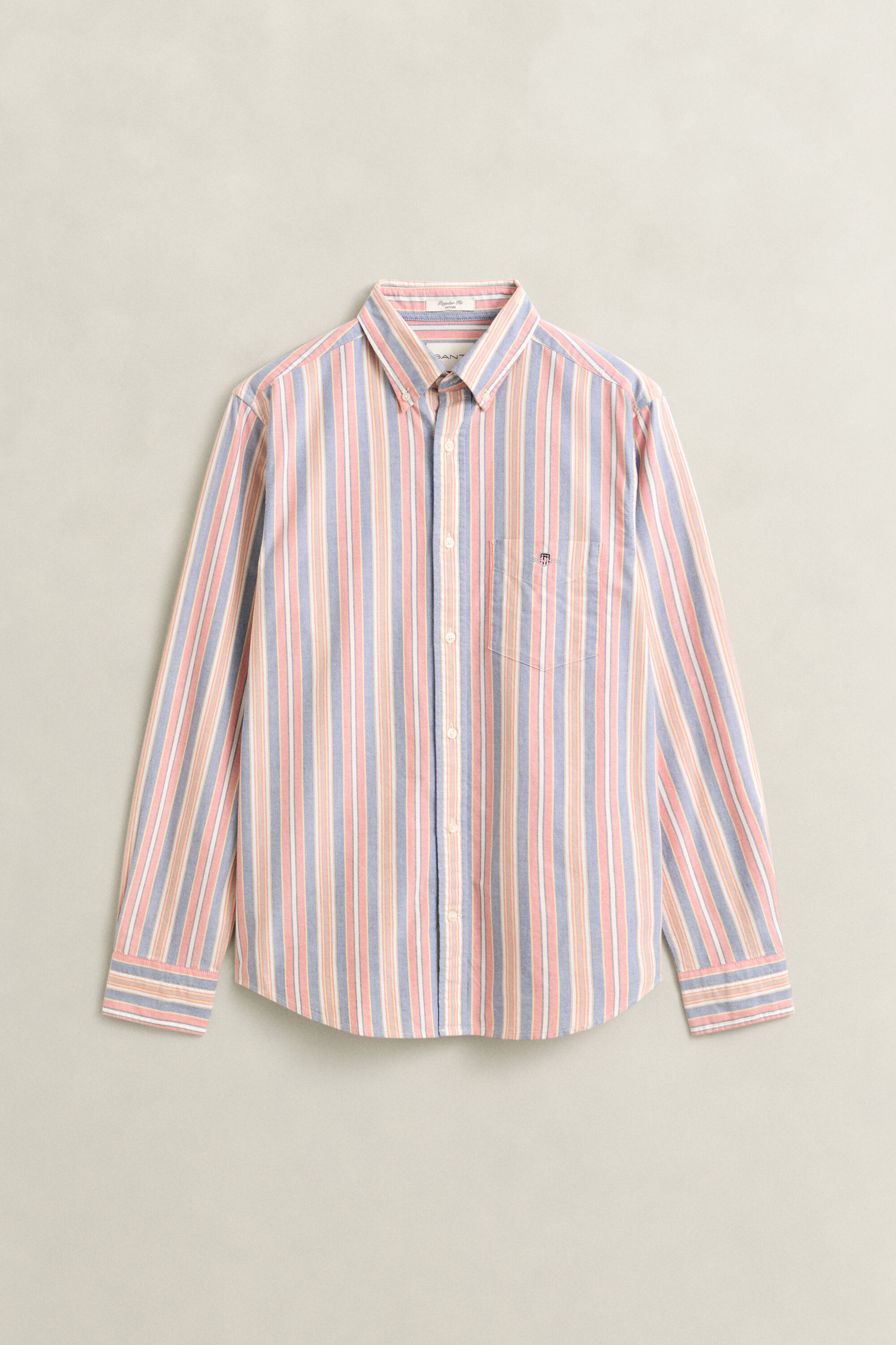 Camicia Oxford classica a righe multicolore