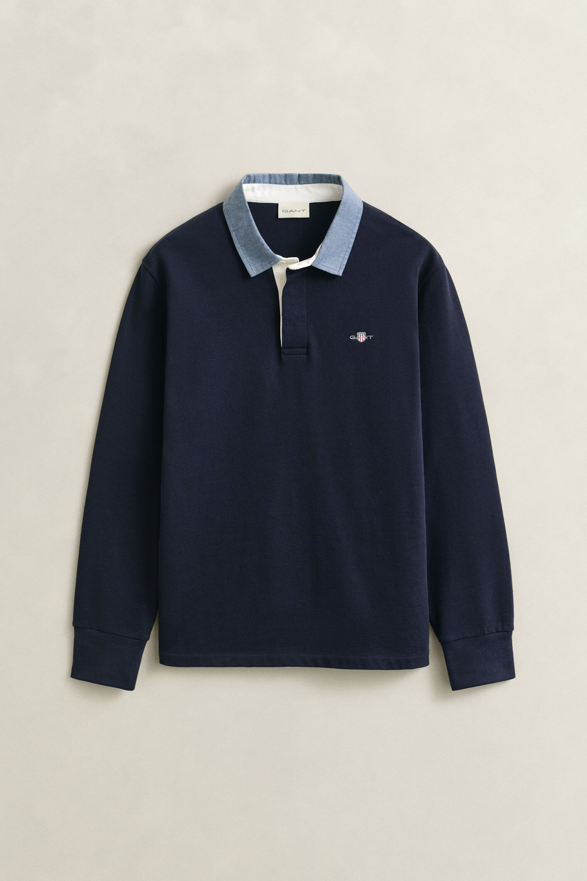Heavy Rugger con colletto in chambray