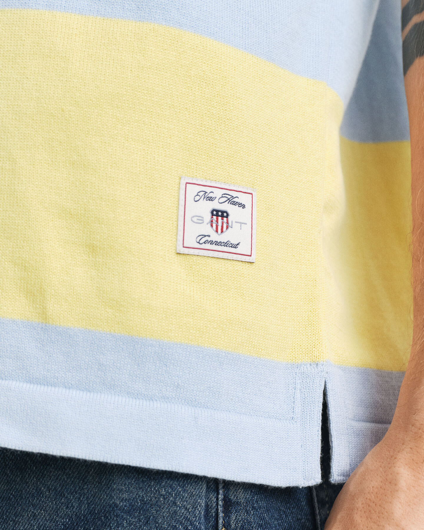 Polo in cotone a righe