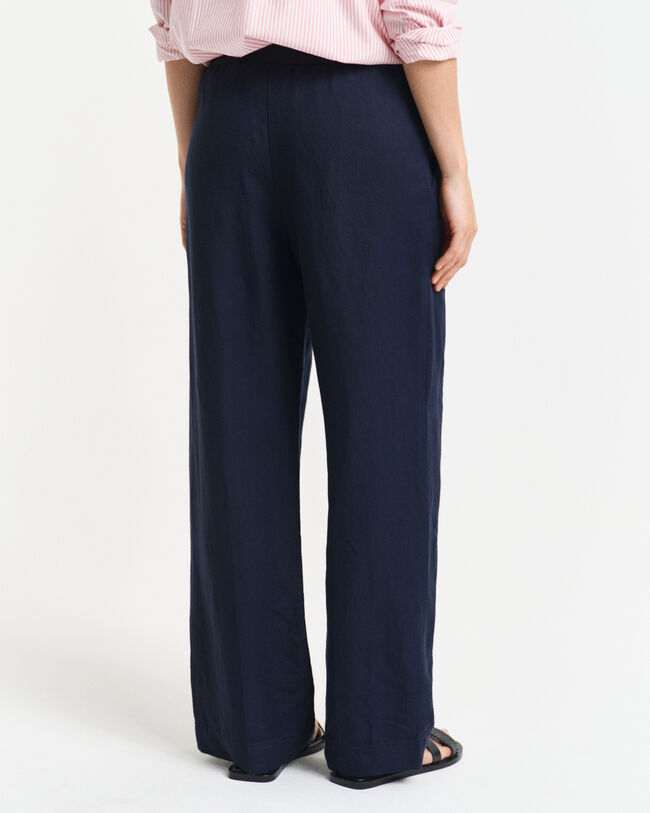 Pantaloni Pull-on in misto lino relaxed fit