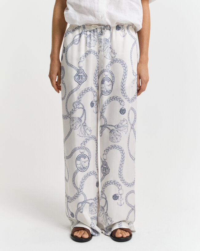 Pantaloni con coulisse stampa Sailing relaxed fit