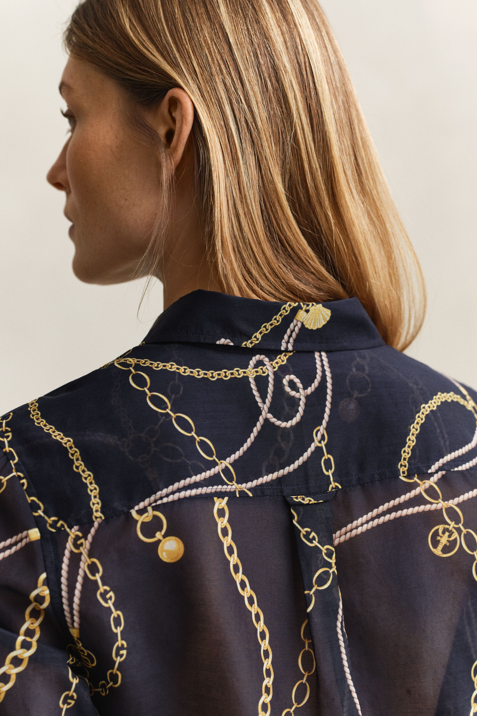 Camicia in cotone e seta