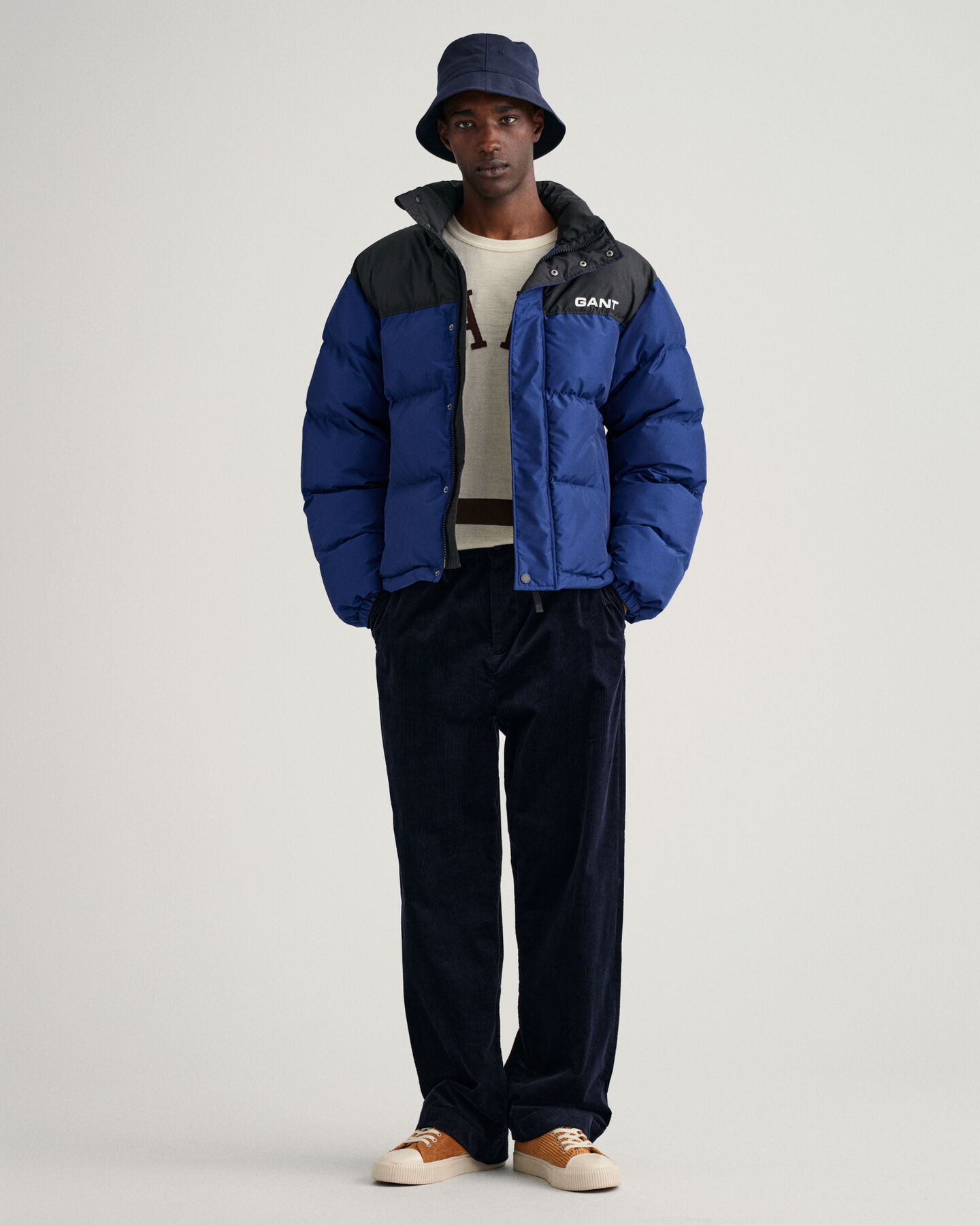 Giacca imbottita a blocchi di colore