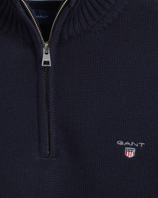 Maglia Casual in cotone con zip corta