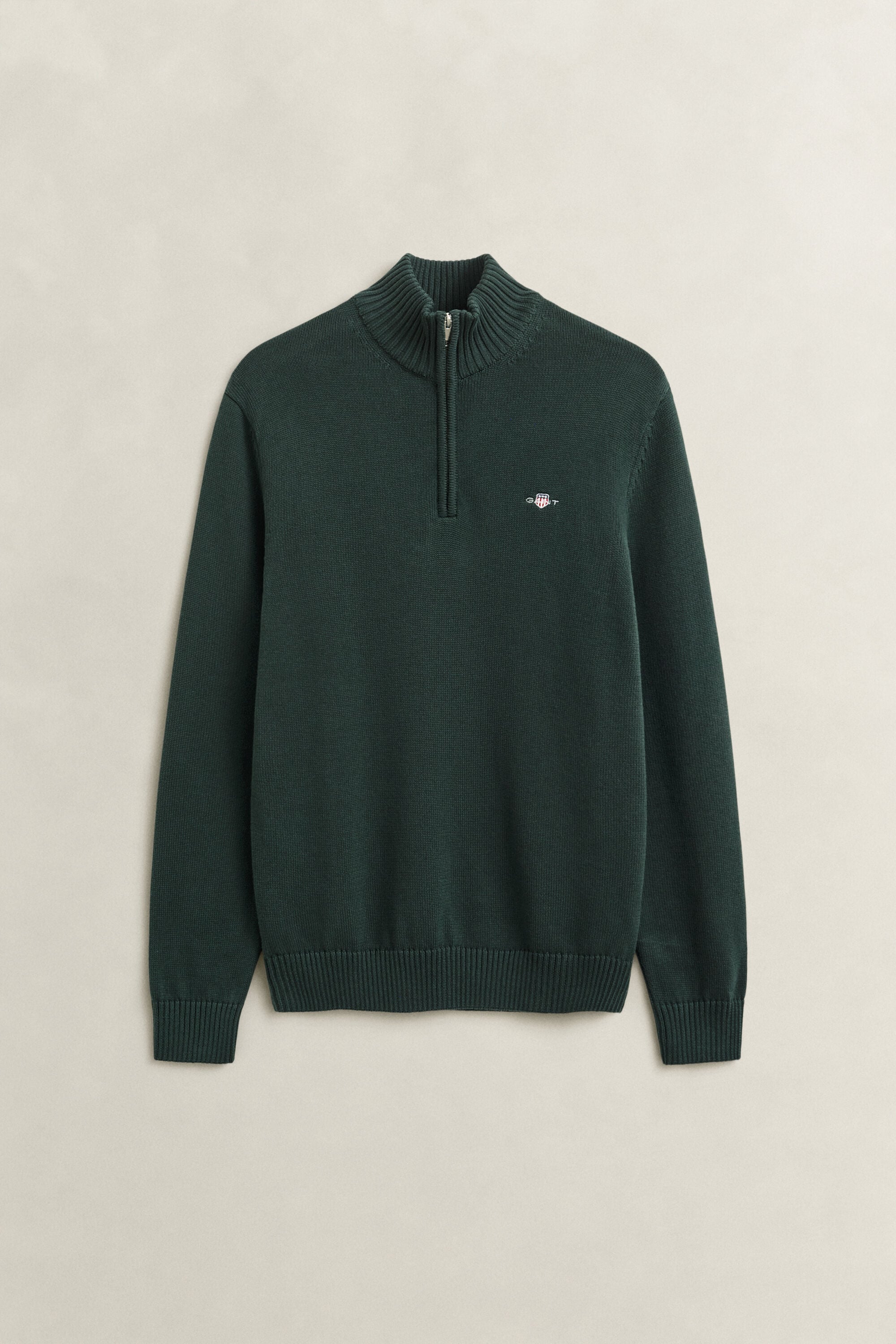 Maglia in cotone casual con zip corta