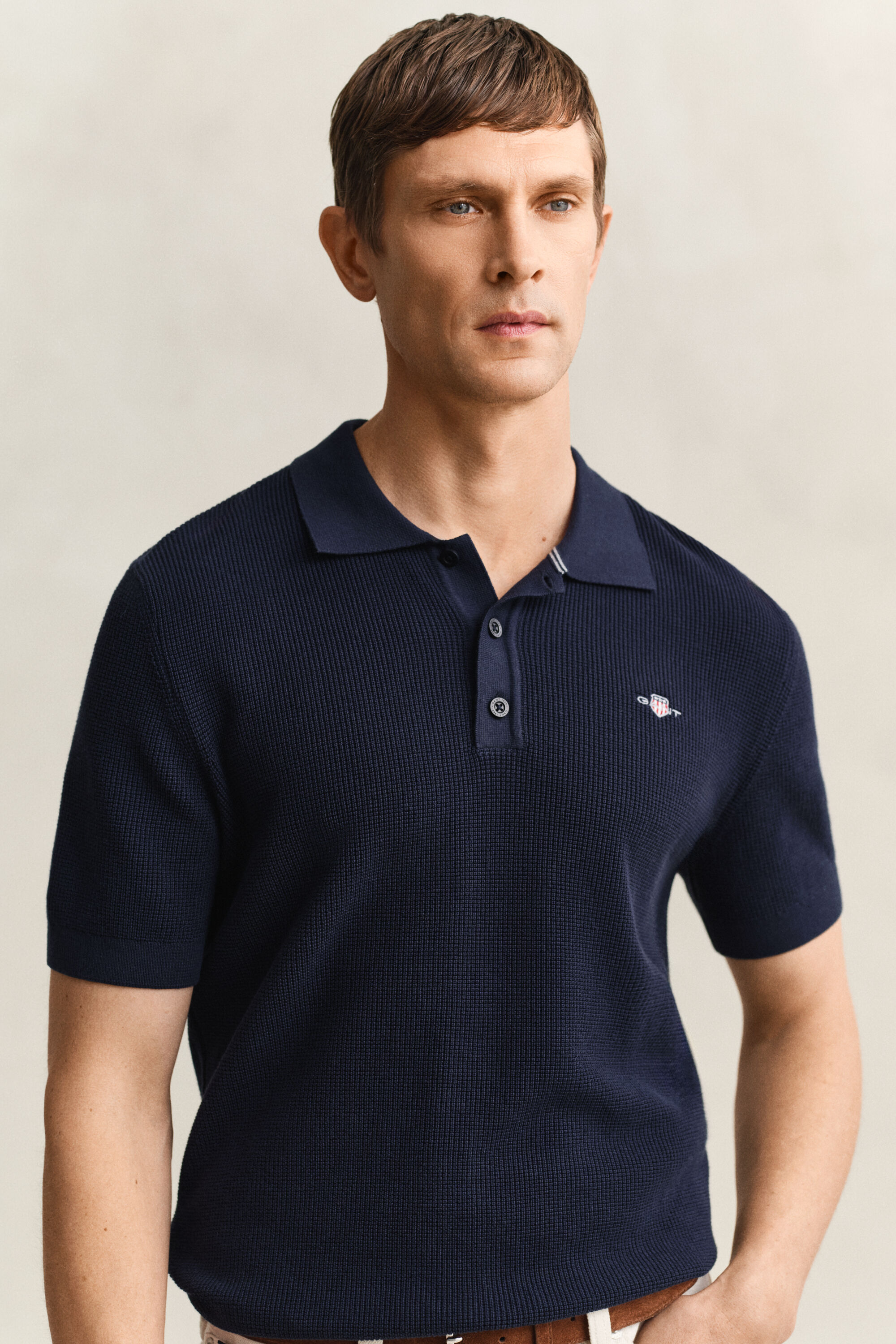 Polo in cotone Textured