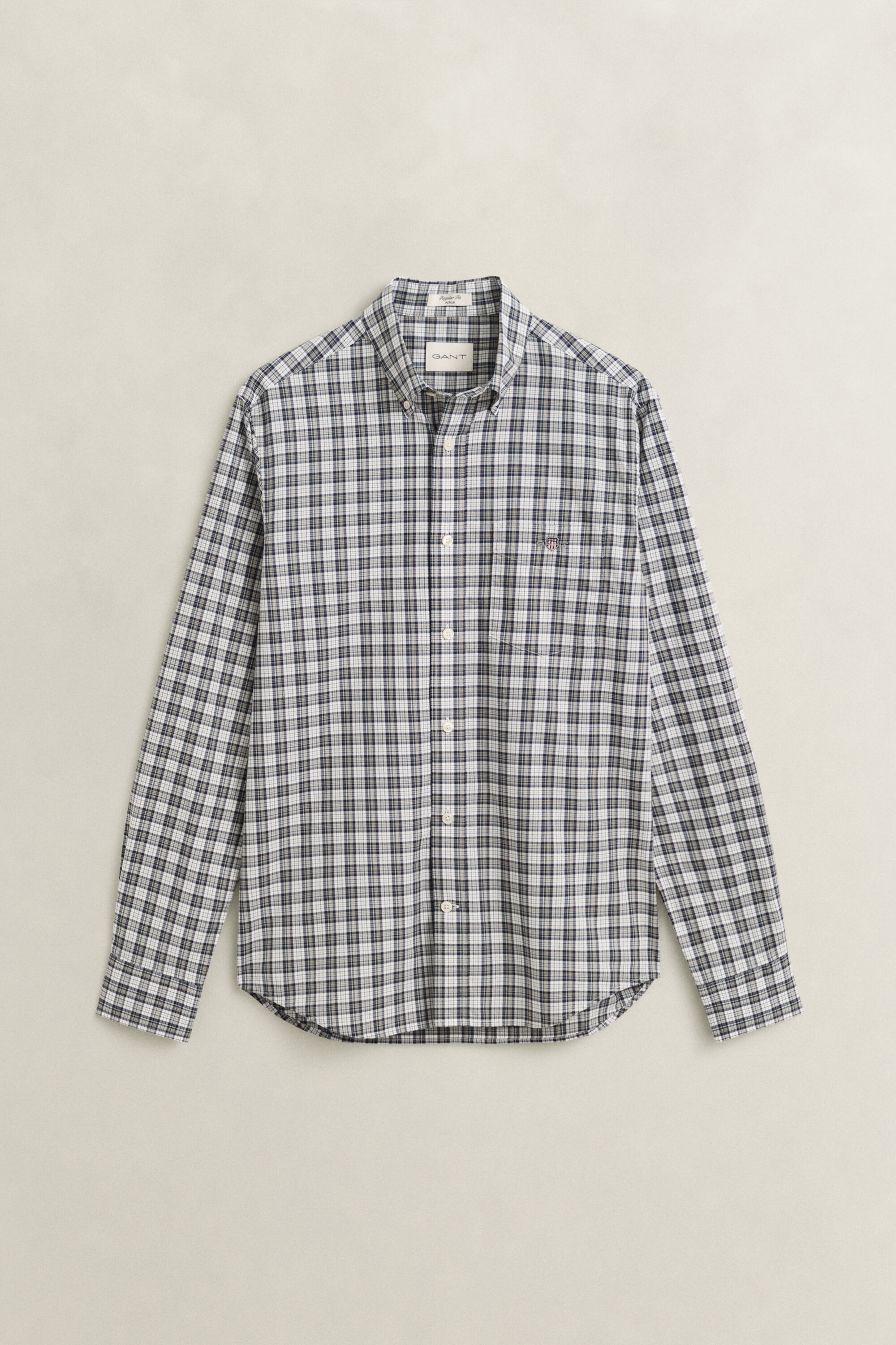 Camicia a quadri in popeline