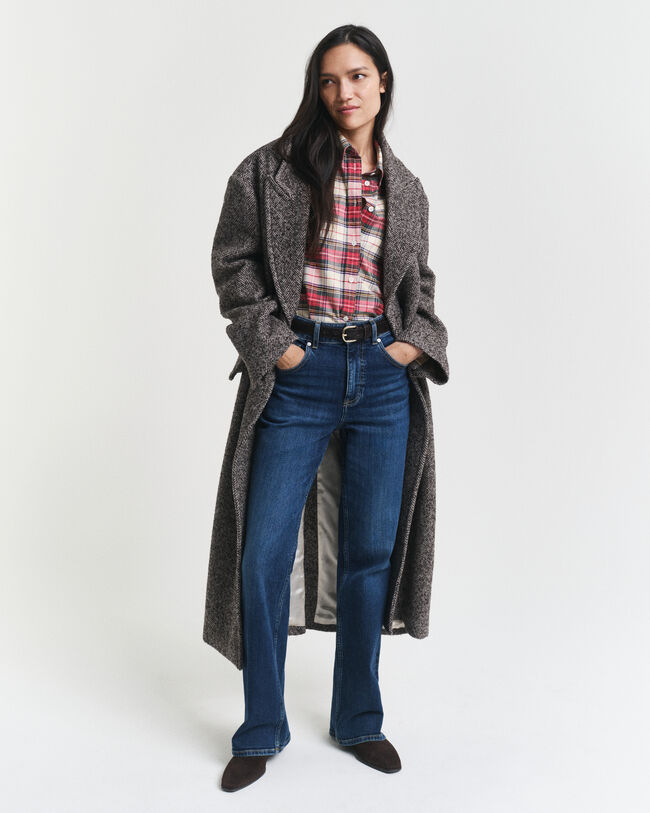 Camicia Oxford oversize a quadri