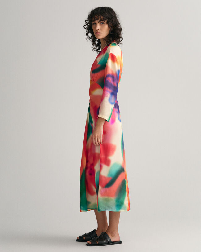 Abito raccolto con stampa floreale