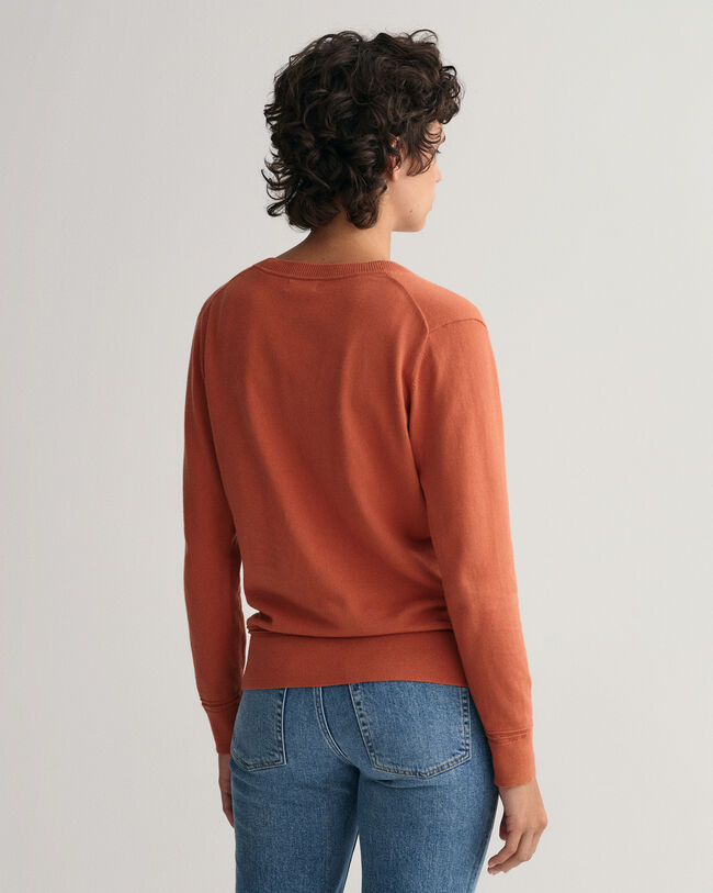 Maglia in cotone leggero con scollo a V