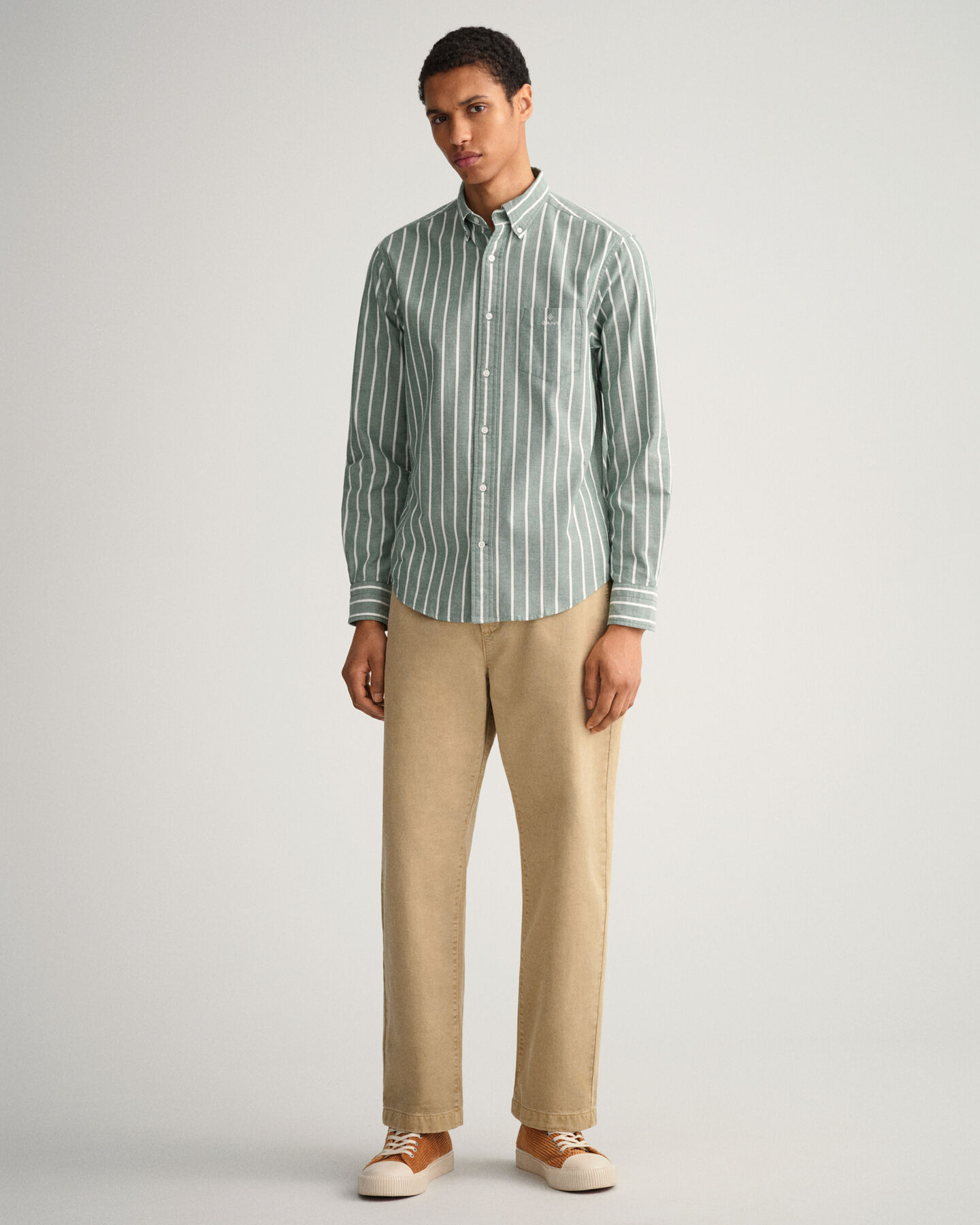 Camicia Oxford a righe larghe regular fit