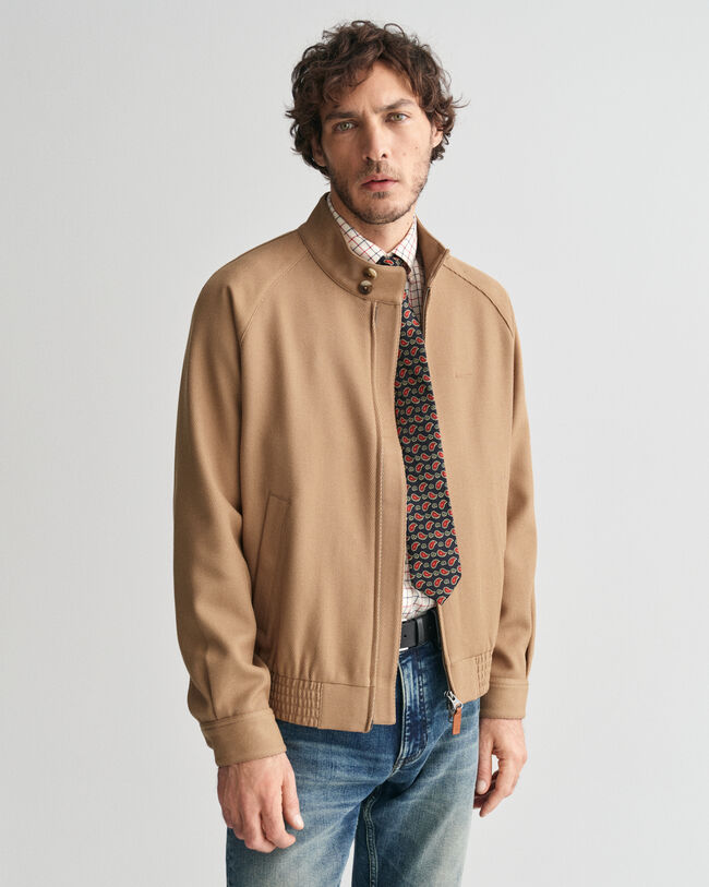Giacca Harrington in misto lana